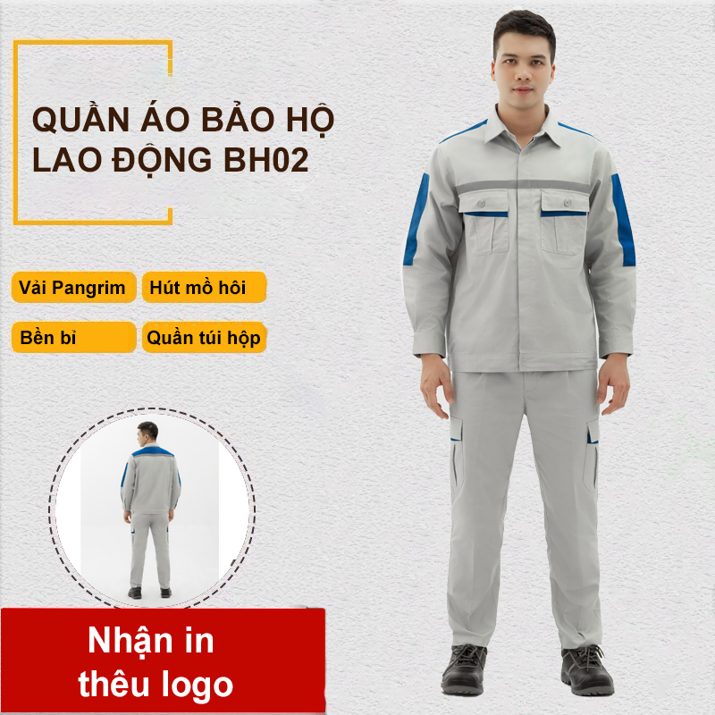 Quần áo bảo hộ BH02 quần có túi hộp